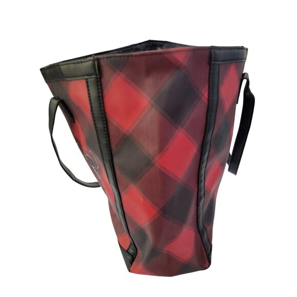 Victorias Secret Red & Black Plaid Tote Bag - Picture 3 of 15